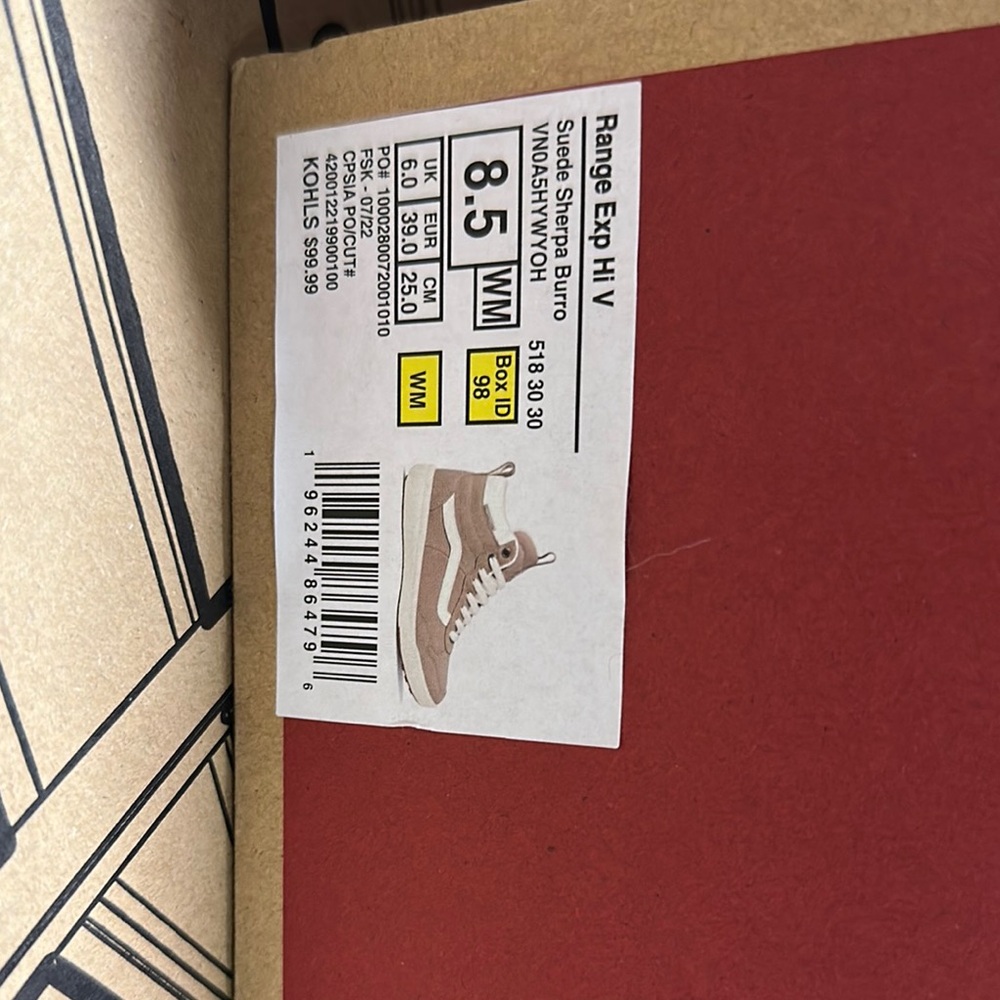 Vans Tan and White Athletic High-Top Sneakers - Picture 3 of 3